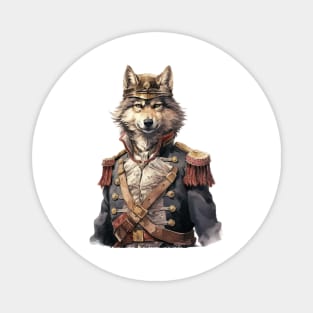 Watercolor Victorian Wolf #5 Magnet